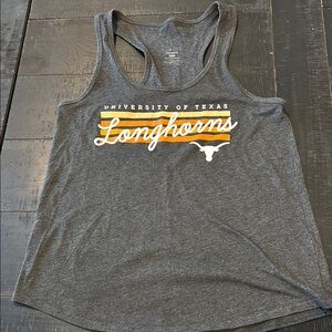 Texas Longhorns Gray Racerback College Womens Tank Top Size Medium